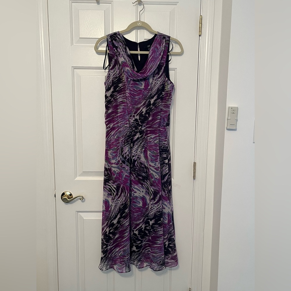 J.B.S. Women's Maxi Dress in Purple and Black Swirl - Picture 1 of 3